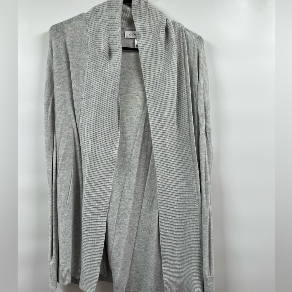 Pure energy light gray cardigan size x/1x Womens